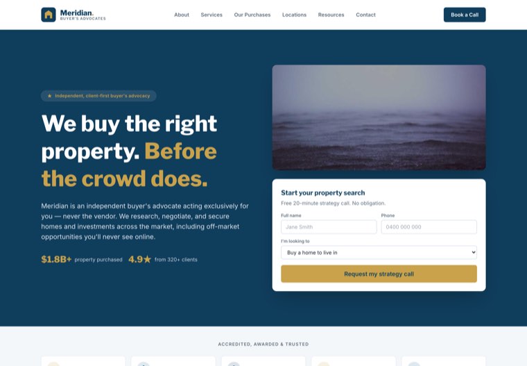 The Advocate Navy website template