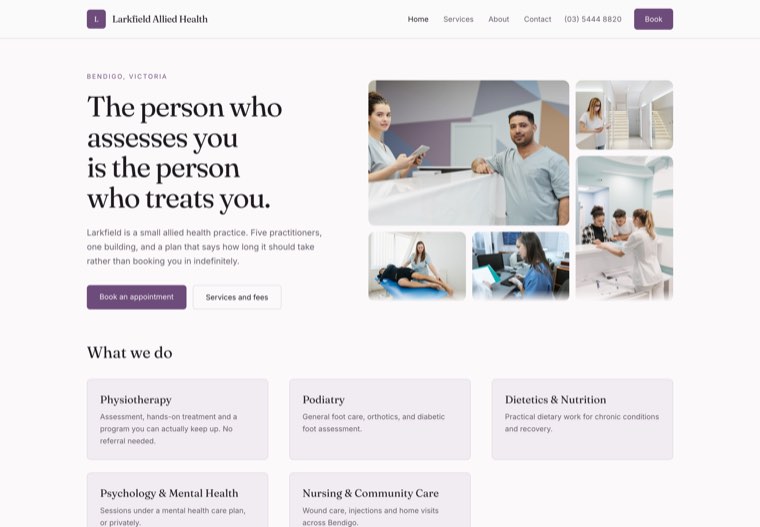 The Bedside Mosaic website template