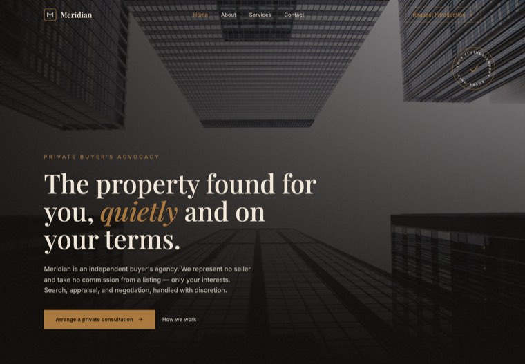 The Brass Seal website template