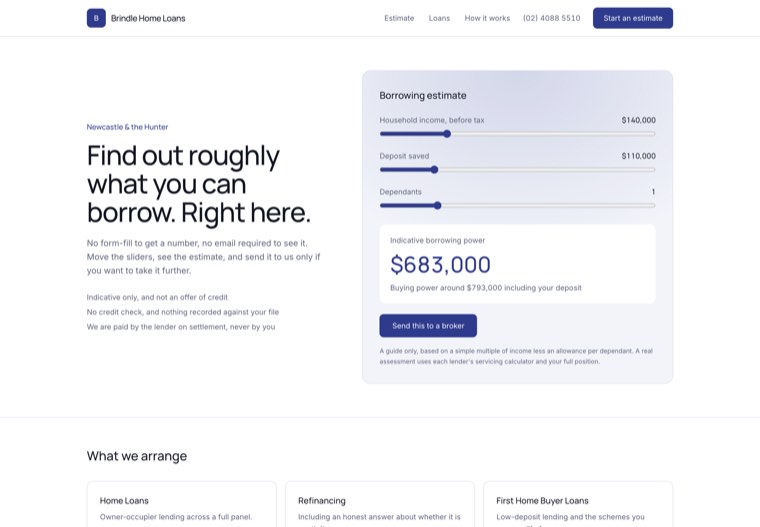The Broker Brief website template