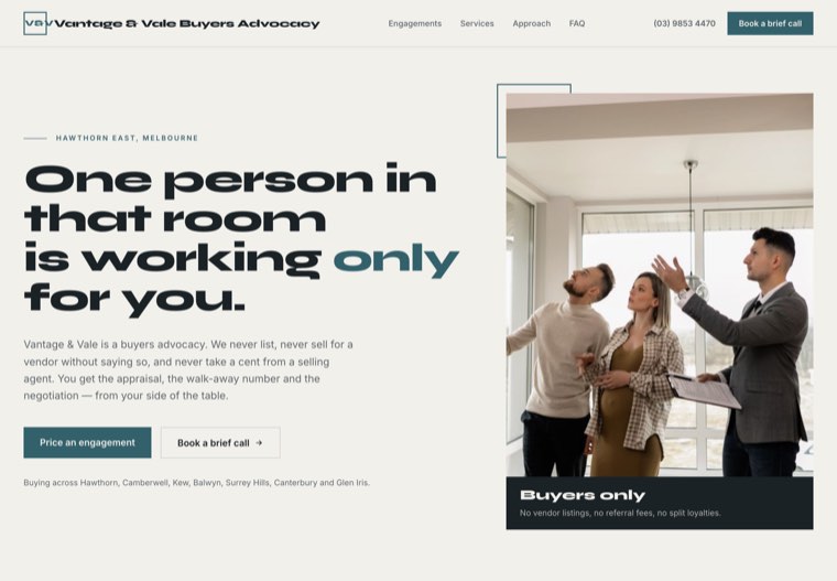 The Buyers Advocate Property Search website template