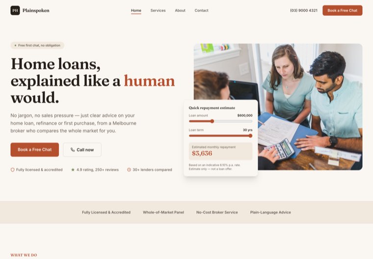 The Clearpath Finance website template