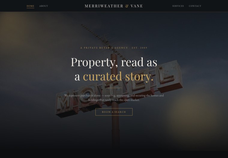 The Gold Acquisitions website template