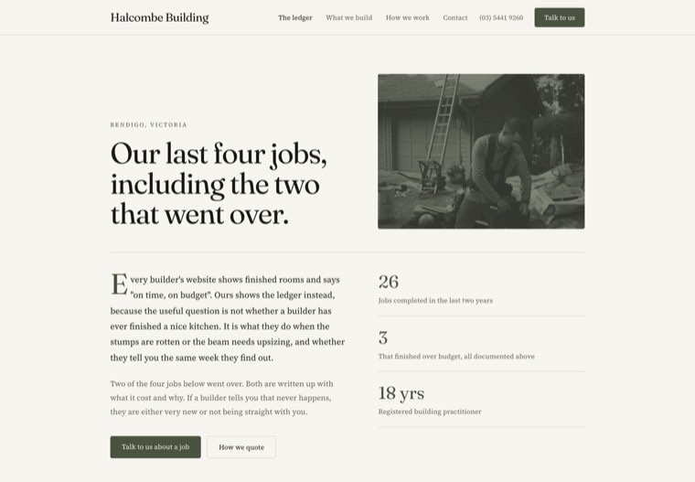 The Ledger Trade website template