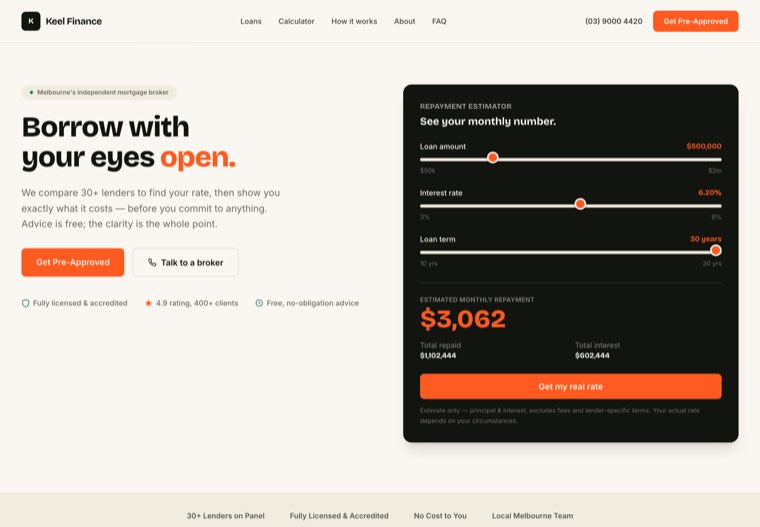 The Loan Snapshot website template