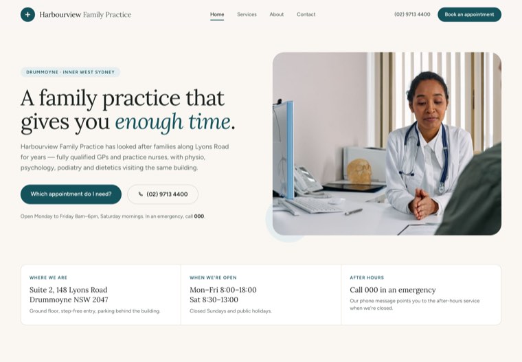 The Medical Clinic GP Practice website template