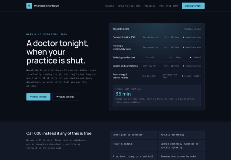 The Nightshift website template