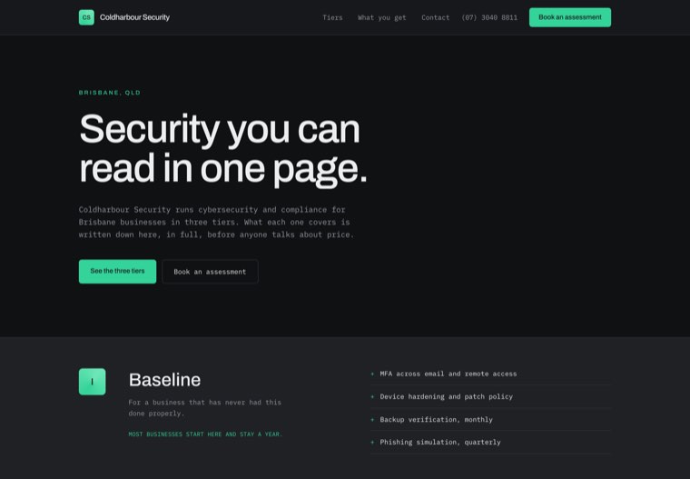 The Perimeter website template
