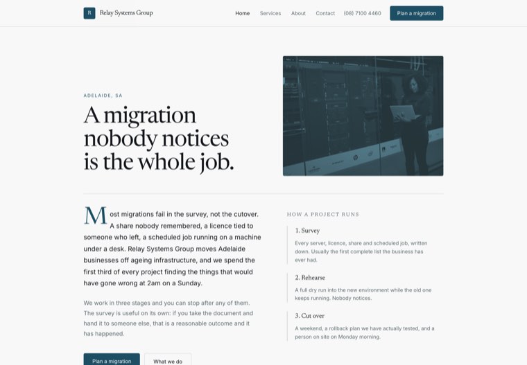 The Relay Editorial website template