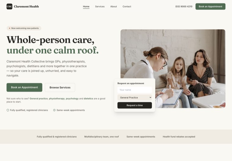 The Wellpath Clinic website template
